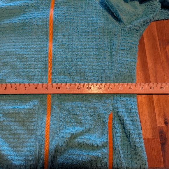 Reversible Patagonia Full Zip, Aqua With Mango Accents, Size M-L - Picture 7 of 13